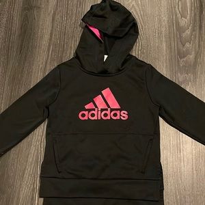 Black and hot pink adidas sweater for girls